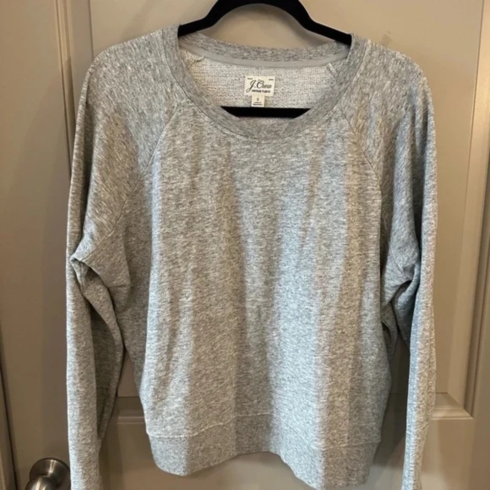 Vintage cotton terry crewneck pullover in speckle